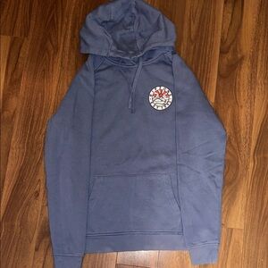 Dusty blue rip zone hoodie